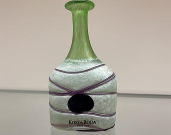 Rare Kosta Boda Miniature Glass Sculpture Pot ”missing
