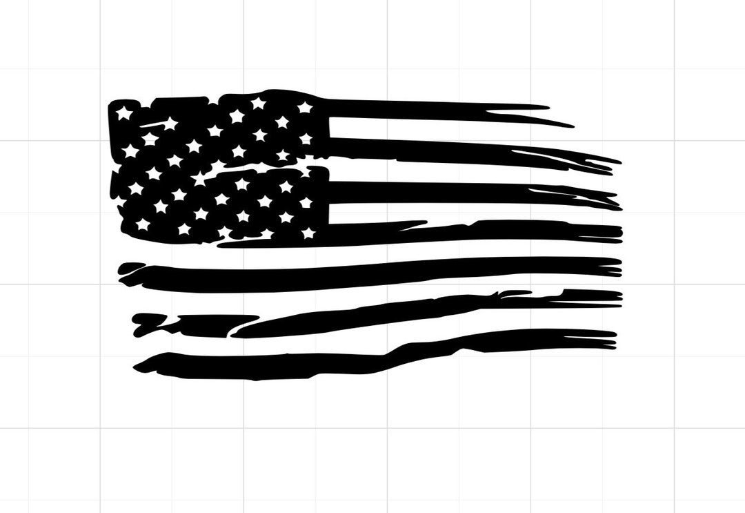 American Flag Car Decal Etsy