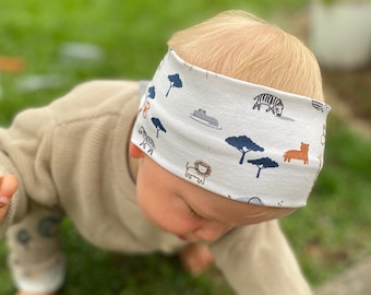 Headband | Headband with knot | Bandeau | Safari animals zoo animals knot headband