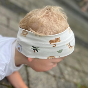 Headband | Headband with knot | Bandeau | Safari animals zoo animals knotted headband