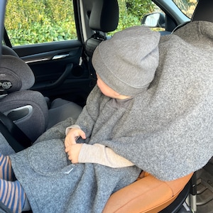 ポンチョカーシート幼児ベビー子供 100% バージンウールウォーク生地ケープカーケープベビーポンチョ