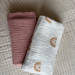 Muslin cloth | Burp cloth | Baby | Muslin cloth | Personalized | Birth gift | Farm | Rainbow | Rainbow