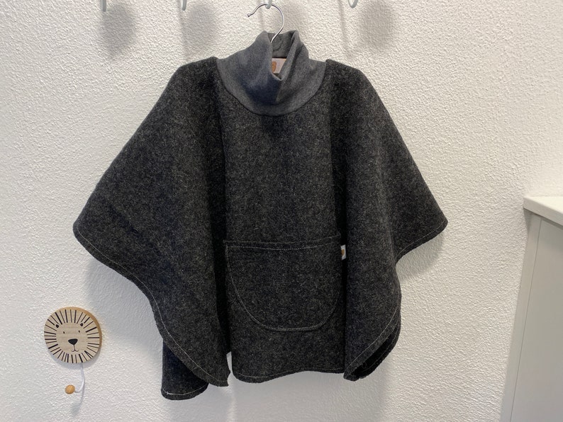 Walkloden Walkstoff 100% Schurwolle Grey Dark Grey Melange Bild 3