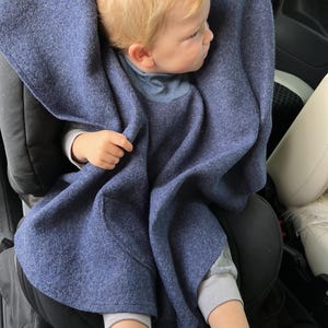 ポンチョカーシート幼児ベビー子供 100% バージンウールウォーク生地ケープカーケープベビーポンチョ