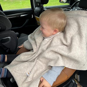 ポンチョカーシート幼児ベビー子供 100% バージンウールウォーク生地ケープカーケープベビーポンチョ