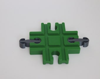 Mini-Kreuzung für Holzeisenbahn (z.B. mit Brio (H) kompatibel), freie Farbwahl, 3D Druck