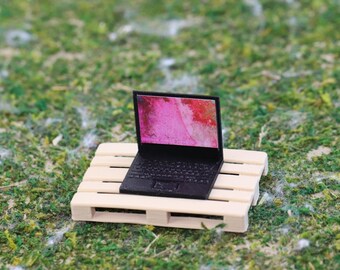 Puppenhaus Zubehör Miniatur Wichtel Deko Set 1/12 Mini Laptop In Baden-Württemberg - Marbach Am