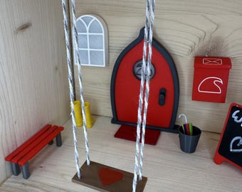 Schaukel, Wichtel, Miniatur Deko, Wichtelgarten, Wichtel Zubehör, 3-D Druck