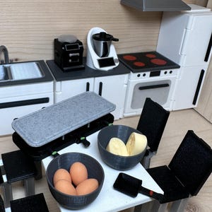 Raclette, Wichtel, Miniatur Deko, KÜche, Silvester, Wichtel Zubehör, Puppenhaus, 3-D Druck