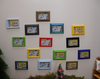 Gnome fotolijst, Gnome accessoires, foto, kunstwerk, Gnome kunst, miniatuur, decoratie, huishouden, poppenhuis, vrije kleurkeuze, 3D-printen