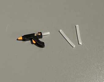 Heetlijmpistool, miniatuurdecoratie, handwerk, huishouden, kabouteraccessoires, poppenhuis, kerstkabouters