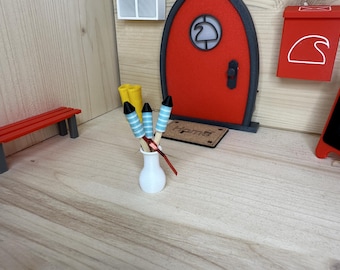 Vuurwerk, kabouters, miniatuurdecoraties, kabouteraccessoires, poppenhuis, 3D-printen