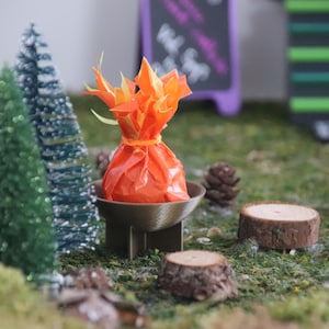 Miniatur Feuerschale, Wichtel, Lagerfeuer, Ausflug, Miniatur Deko, Wichtel Zubehör, Puppenhaus, 3-D Druck