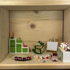 Playroom set-miniature decoration, playroom, gnome accessories, 3-D print, dollhouse