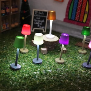 Gnome floor lamp, gnome accessories, lame, light, miniature, decoration, household, dollhouse, free choice of color, 3-D print