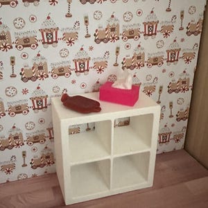 Tissue box and hot water bottle, gnome, gnome house, miniature decoration, gnome accessories, dollhouse, 3-D print