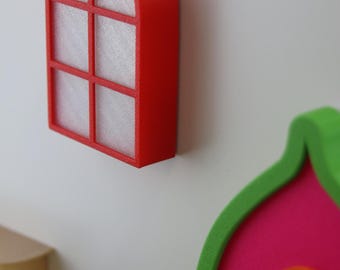 Raam, Secret Santa accessoires, miniatuur, decoratie, huishouden, poppenhuis, vrije kleurkeuze, 3D-printen