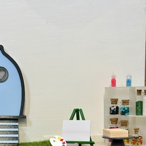 Canvas/easel for gnomes, gnome accessories, miniature decoration, painting, gnome accessories, dollhouse, free choice of color, 3-D printing