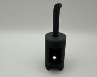 Ronde open haard met LED, kabouter, woonkamer, kabouterhuis, miniatuurdecoratie, kabouteraccessoires, poppenhuis, 3D-print