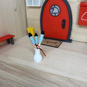 fireworks, gnomes, miniature decoration, gnome accessories, dollhouse, 3-D printing