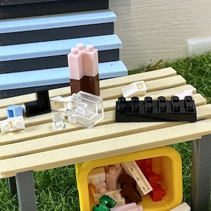 interlocking bricks, gnomes, games, miniature decoration, gnome accessories, dollhouse, 3-D printing