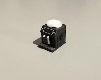 Miniatuur koffiezetapparaat decoratie, keuken, kabouter accessoire, 3D geprint