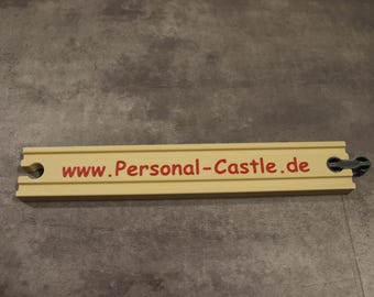 Personalized long track for railway (e.g. compatible with Brio (D)), free color choice, 3D printing