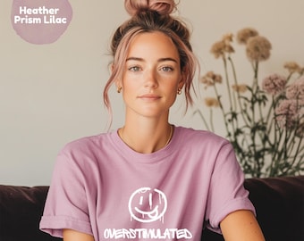 Overstimulated Moms Club Comfort Colors Tee | Groovy Retro Mom Life Shirt