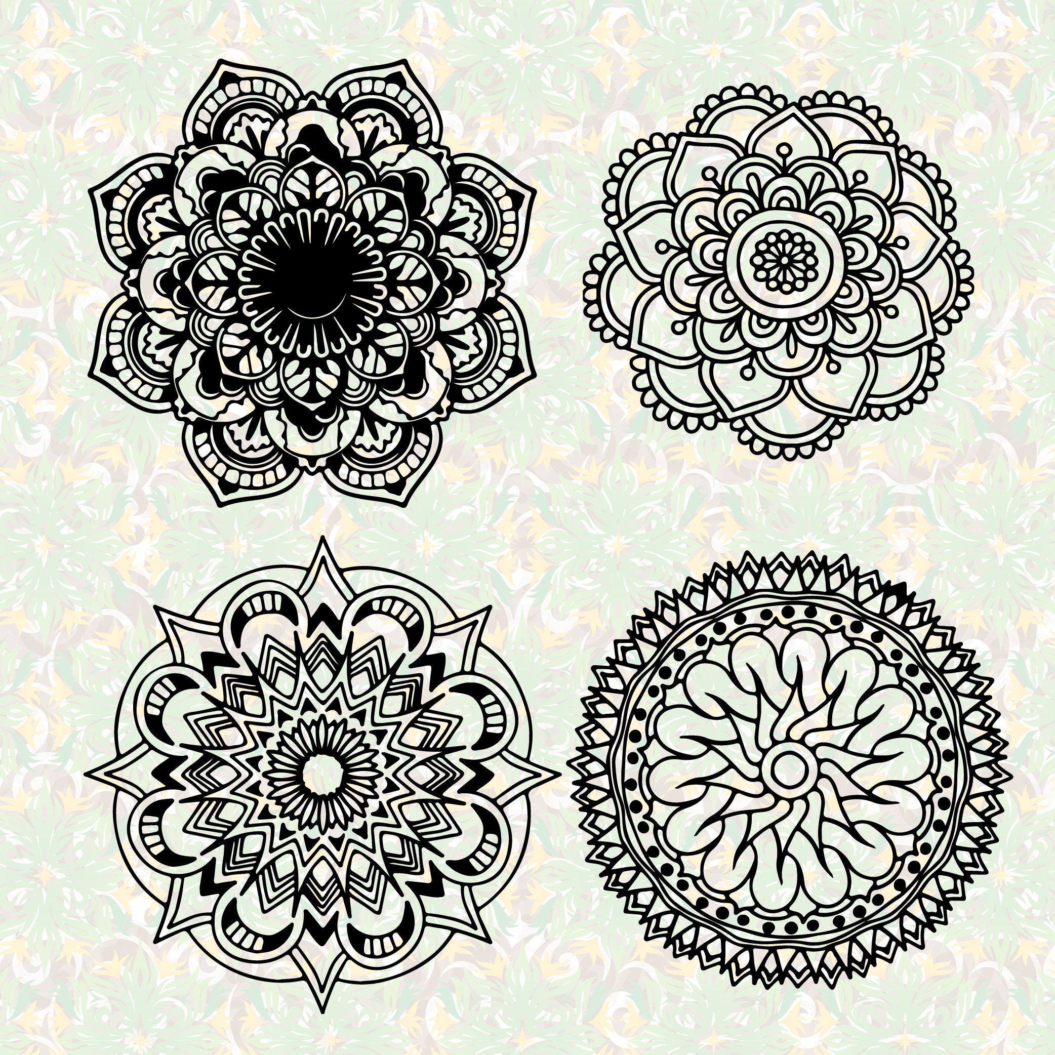 8 Pack Mandala SVG / Printable Geometric Circle / Laser Cut - Etsy Israel