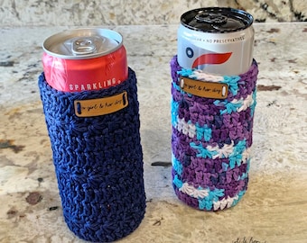 Handmade Crochet Skinny Can Cozy