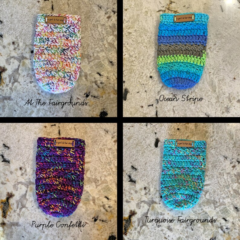 Handmade Crochet Skinny Can Cozy afbeelding 7