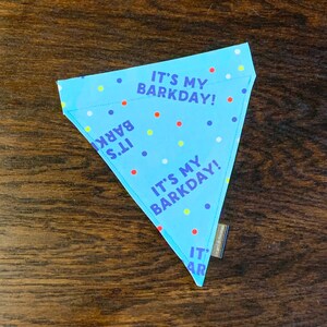 It’s My Barkday Over the Collar Dog Bandana - Personalized