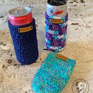 Handmade Crochet Skinny Can Cozy afbeelding 3