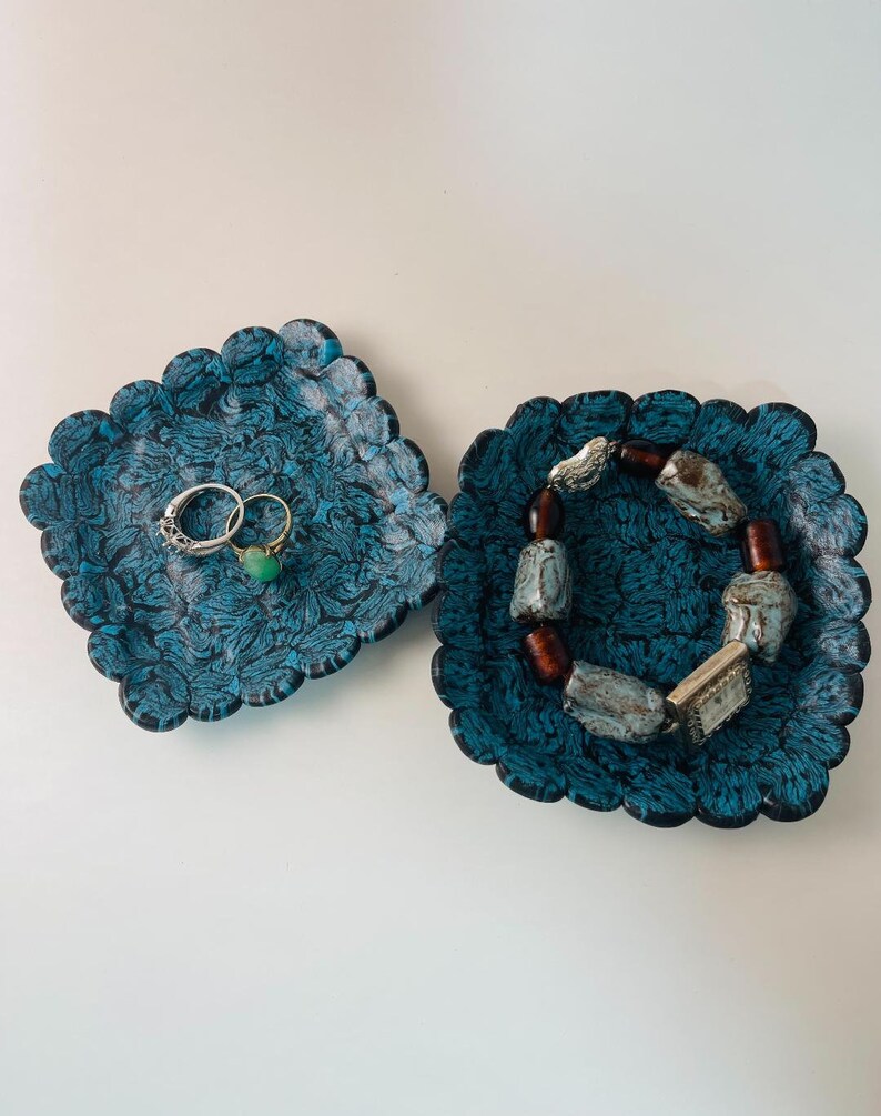 2 Clay Trinket or Votive Dishes