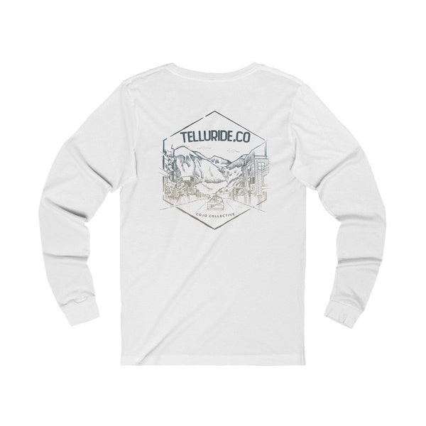 Telluride Colorado Main Street Canyon Skyline Long Sleeve Shirt  - CoJo Contour Collection