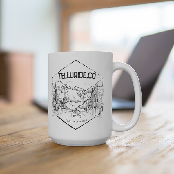 Telluride Colorado Main Street Canyon Skyline Coffee Mug  - CoJo Contour Collection