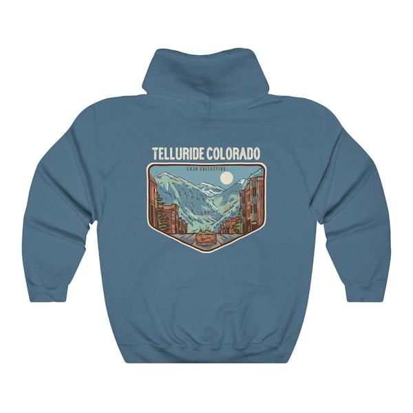 Telluride Colorado Main Street Canyon Skyline Hoodie - CoJo Sigil Collection