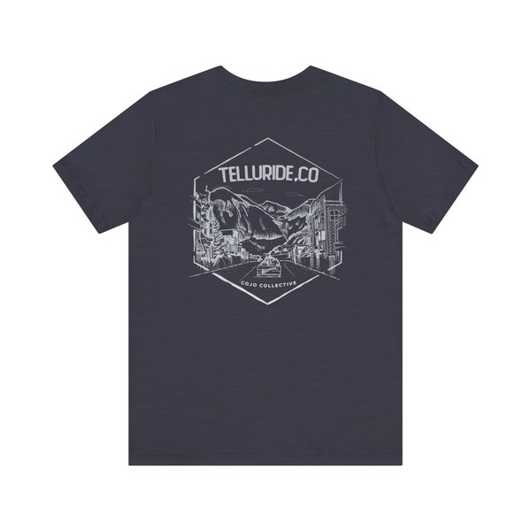 Telluride Colorado Main Street Canyon Skyline T Shirt  - CoJo Contour Collection