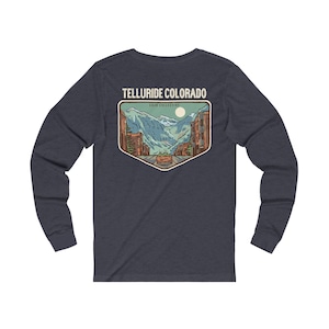 Telluride Colorado Main Street Canyon Skyline Long Sleeve Shirt  - CoJo Sigil Collection