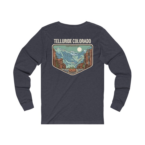 Telluride Colorado Main Street Canyon Skyline Long Sleeve Shirt  - CoJo Sigil Collection