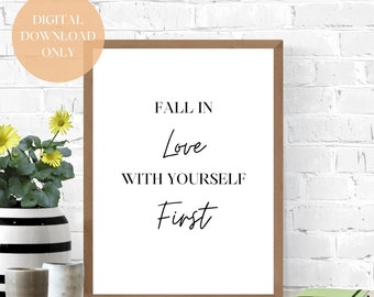 Positive Saying Printable Wall Art| Perfect for those looking for self love sayings| Positive Affirmation| Printable Gift| Print at Home