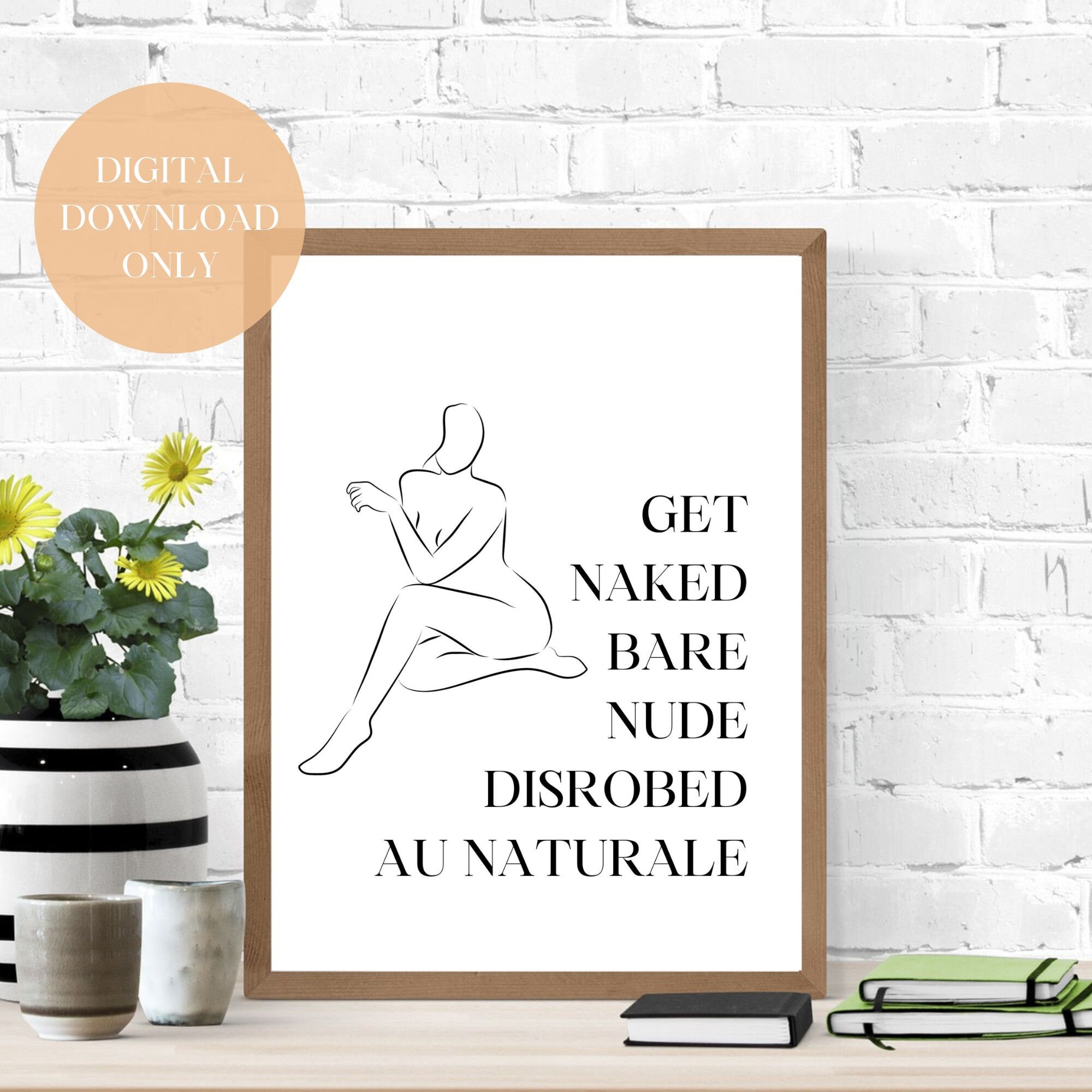 Arte de pared imprimible en el baño/ Para aquellos que buscan alegrar su baño/ Arte divertido imprimible en el baño/ Imprimir en casa/ Regalo imprimible