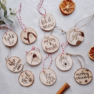 Wooden Bauble Decoration, Handmade, Christmas Decor, Christmas Bauble, Personalised Bauble, Wooden Bauble, Wooden Decorations