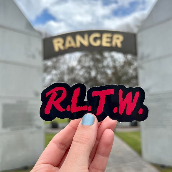 RLTW Waterproof Sticker - Ranger Decal - Ranger Regiment Sticker - Ranger Water bottle Sticker