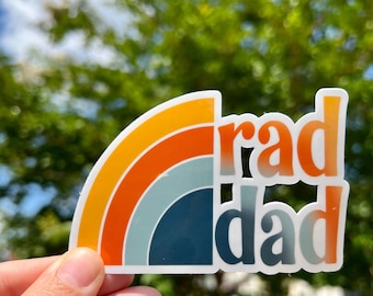 Rad Dad Sticker - Dad Waterproof Sticker - Gifts for Dad - New Dad Gift - Dad Stickers