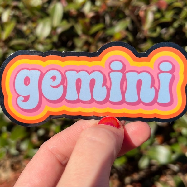 Waterproof Gemini Sticker - Astrology Sticker - Gemini Gifts - Zodiac Stickers