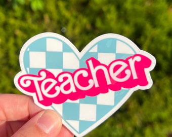 Sparkly Teacher Sticker: Waterproof Vinyl Decal