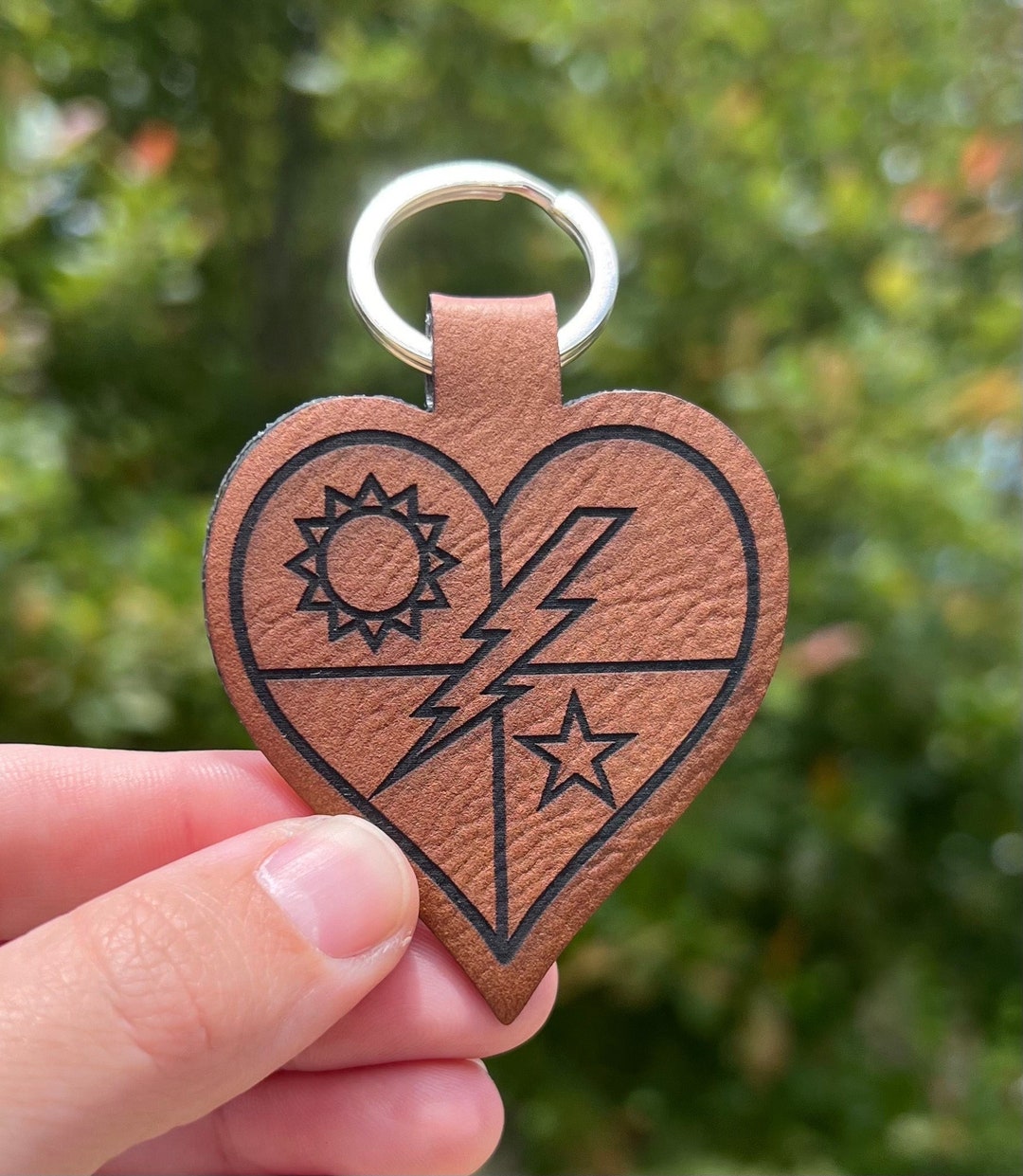Handmade Leather Ranger DUI Heart Keychain - Etsy