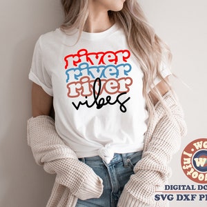 Fluss Vibes svg, Sommer svg, Urlaub svg, Fluss-Zitat, Fluss-Spruch, Gestapeltes svg, Reisen svg, svg Dxf Eps Ai Png Silhouette Cricut