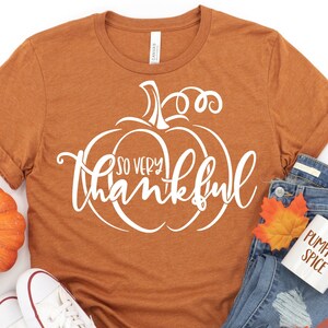 So Very Thankful svg, Fall svg, Autumn svg, Thanksgiving svg, Give Thanks svg, Thankful, Pumpkin svg, Svg Dxf Eps Ai Png Silhouette Cricut